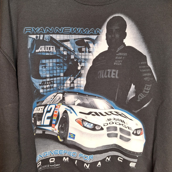 Vintage Ryan Newman Nascar racecar driver graphic print pullover crew sweatshirt - Picture 2 of 4